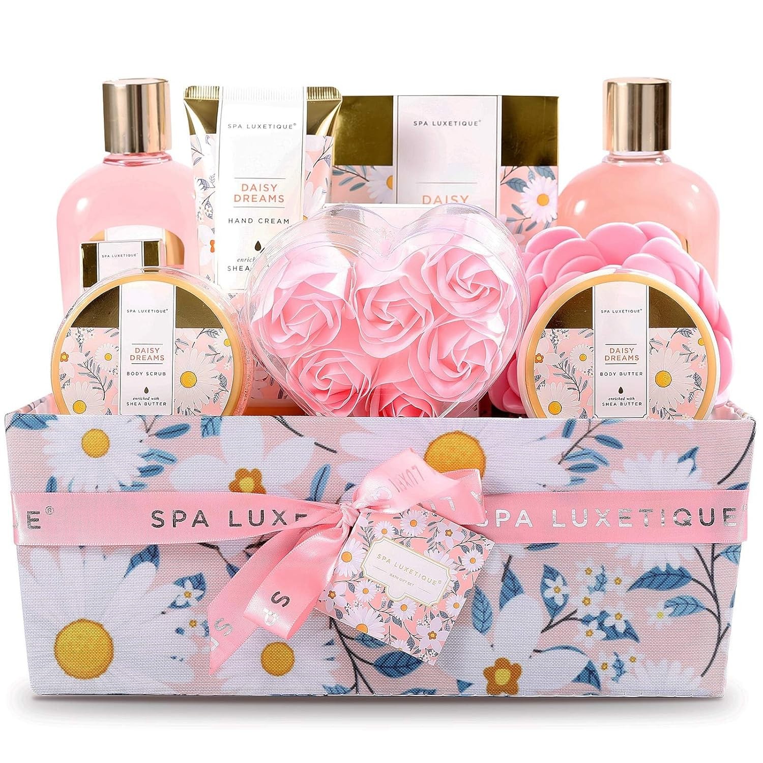 Spa Gift Baskets for Women, Spa Luxetique Bath Gift Set, 12pcs Relaxing Home Spa Kit for Women with Shower Gel, Bath Salt, Essential oil, Body Lotion, Hand Cream, Christmas Gifts for Women