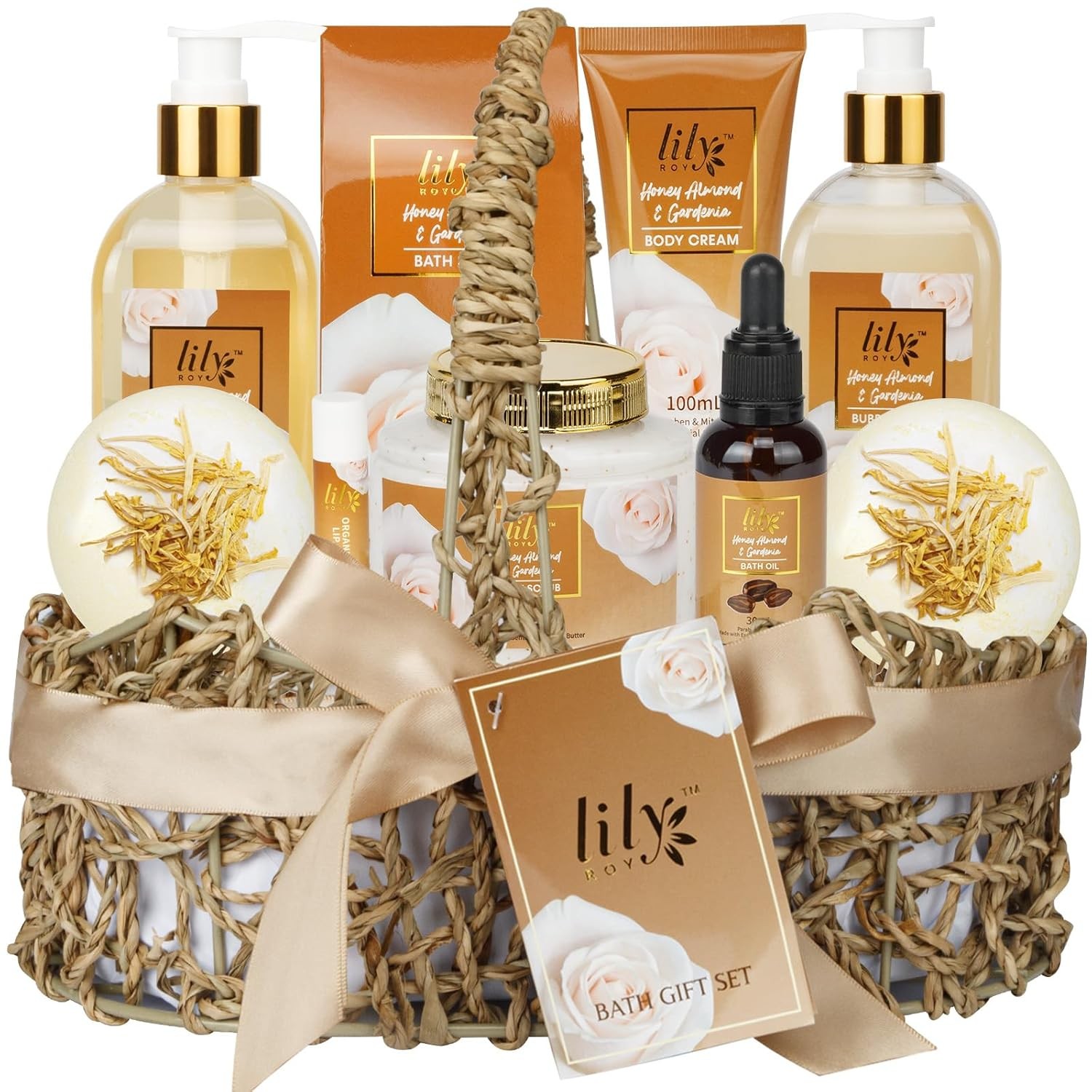 Bath and Body Gift Basket for Women Gifts Mothers Day Spa Gift Baskets Set for Women 10 Pcs Bath Spa Kit Basket Set for Women Christmas Gift Mom Mothers Birthday Gifts Set Self Skin Care Gift Sets
