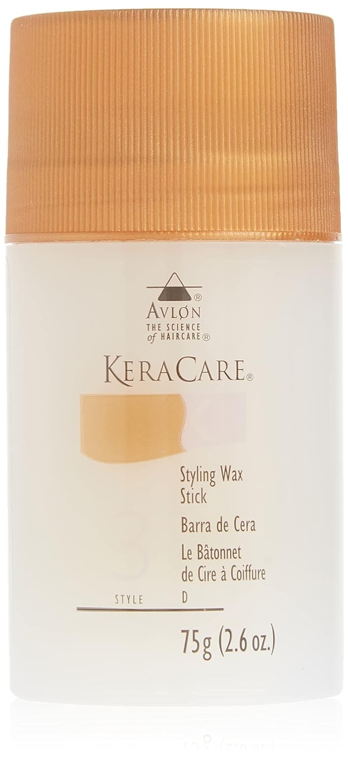 KeraCare Hair Wax Stick - 2.6 oz - Slick Back Stick - Flyaway Hair Tamer - Frizz Control - with Castor Seed Oil - For All Hair Types - Made in USA