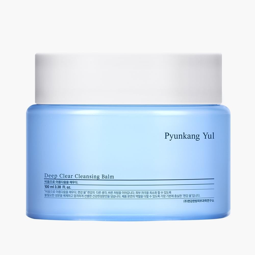 Pyunkang Yul [PKY] Deep Clear Cleansing Balm, All in One Facial Cleanser for Heavy Makeup Removal, Moisturized Finish with Plant Based Oil, Korean Skincare (3.38 Fl.Oz, 100ml)