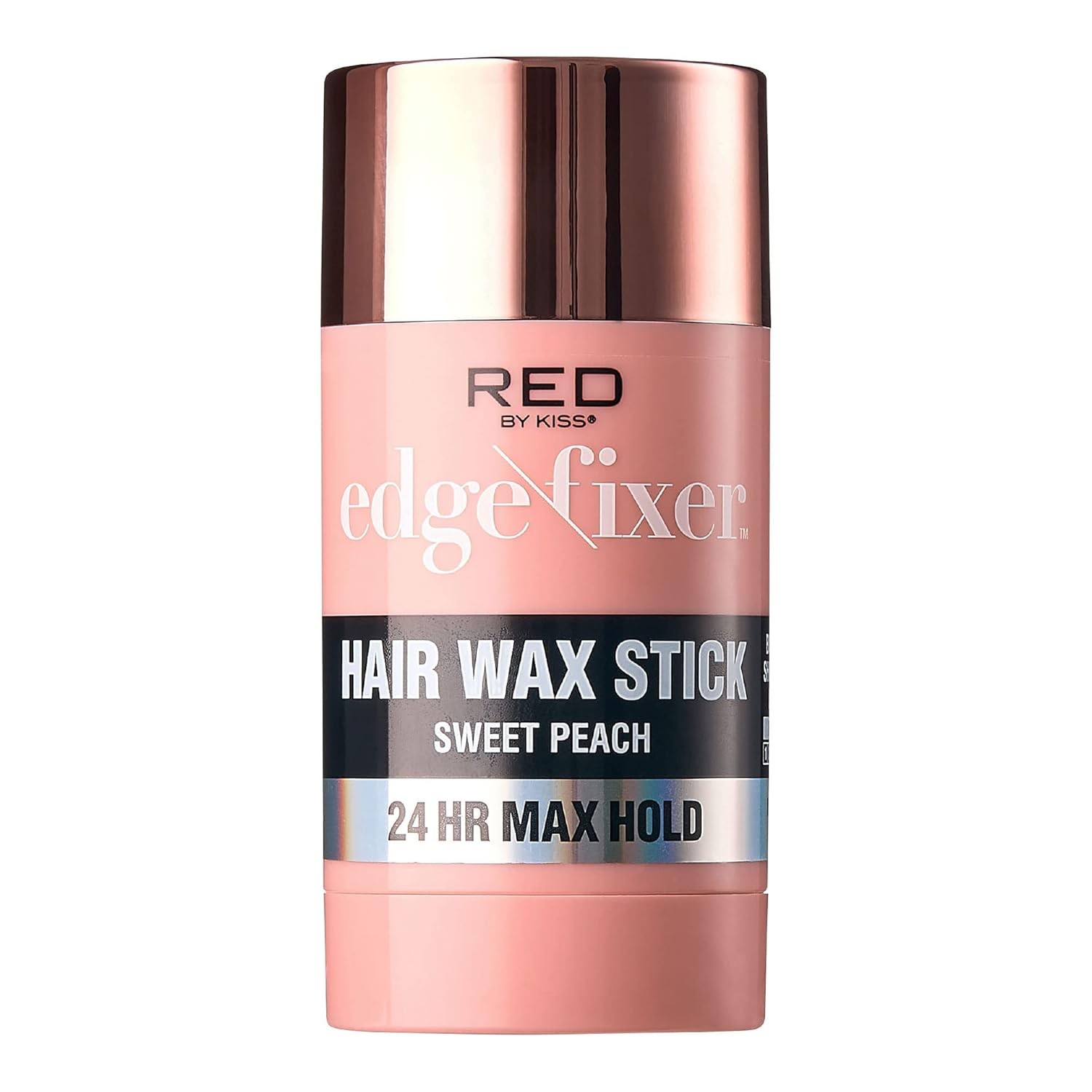 Red by Kiss Hair Wax Stick 24HR Max Hold Edge Fixer Edge Control Pomade Non-Sticky, Non-Oily Flake Free Hair Styling Wax (Sweet Peach)