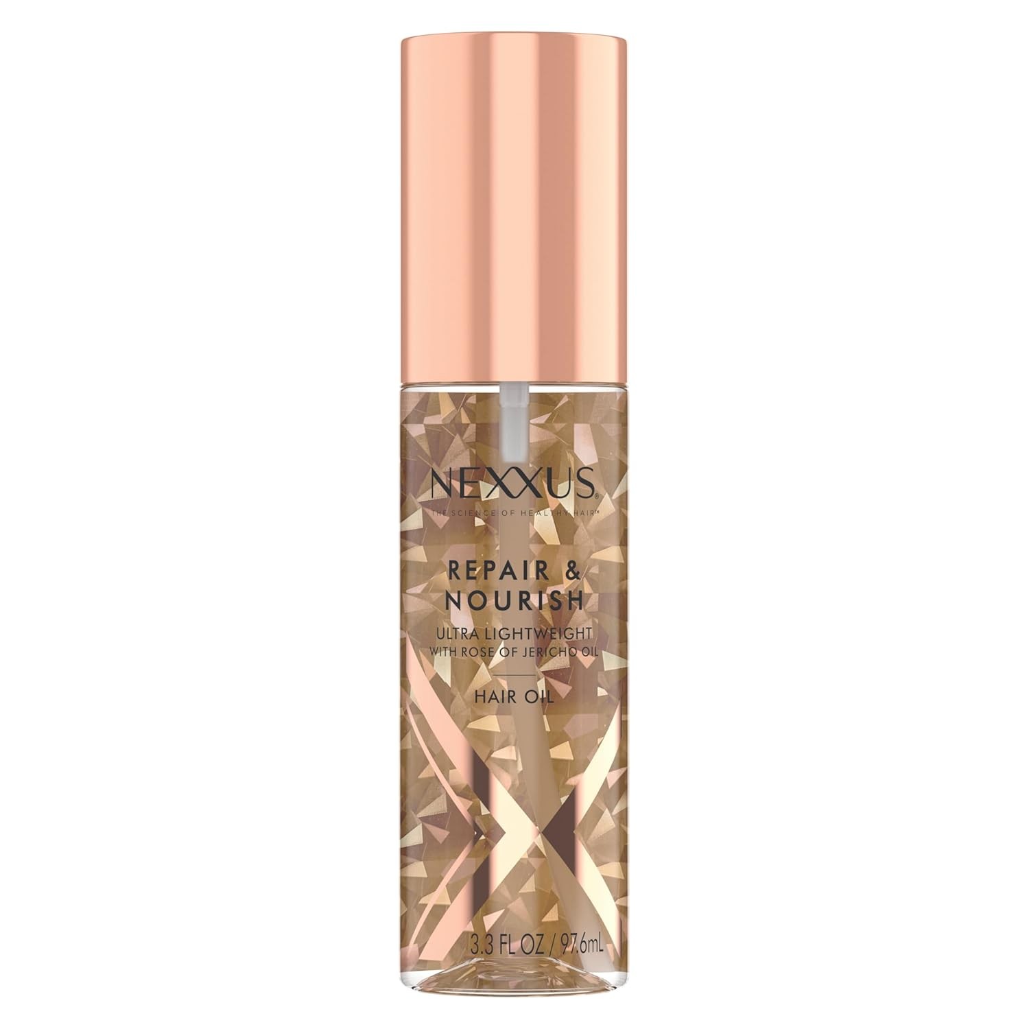 Nexxus Ultra Lightweight Hair Oil Repair & Nourish for Intense Nourishment with StyleProtect Technology & Rose of Jericho Oil 3.3 oz