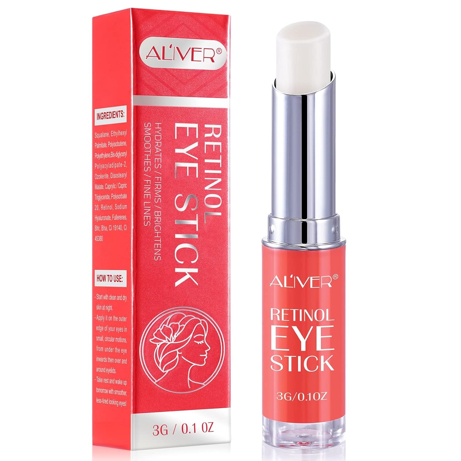 Retinol Eye Stick, Retinol Eye Cream for Dark Circles and Puffiness, Reduces Fine Lines and Dark Circles, Under Eye Cream Anti Aging, Eye Brightener Stick, Eye Cream for Wrinkles (Retinol)