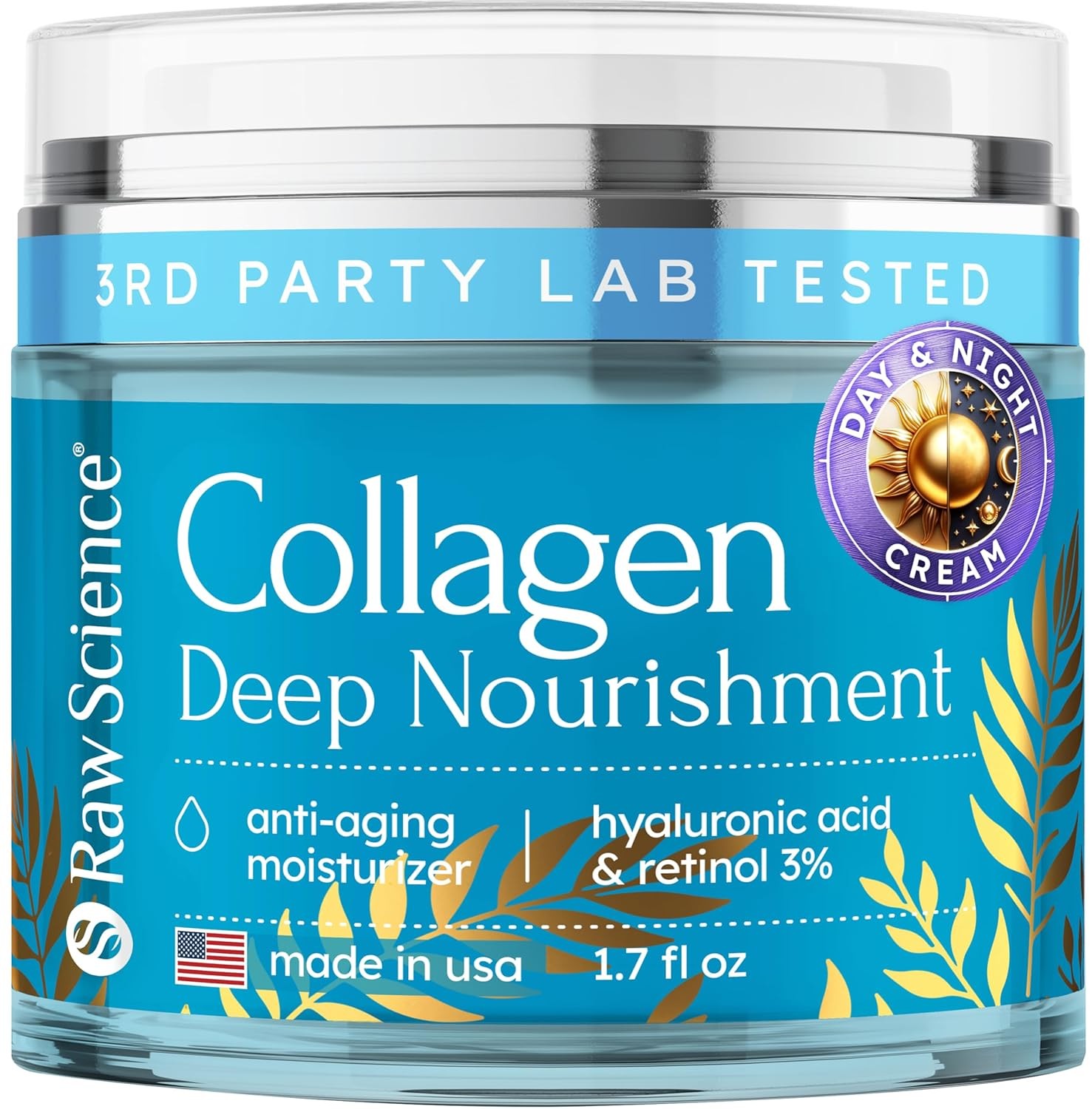 Anti-Aging & Wrinkle Moisturizer Face Cream for Women & Men - Day & Night Skin Care Facial Moisturizer, Collagen, Retinol, Hyaluronic Acid, Deep Moisture Face Neck Décolleté Cream, Non-Greasy Formula